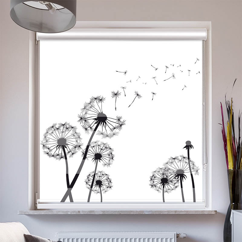 Doppelrollo mit Kassette Pusteblumen Grafik