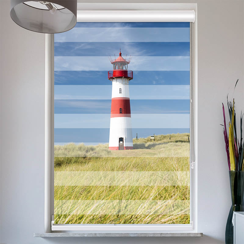 Doppelrollo mit Kassette Leuchtturm Duene