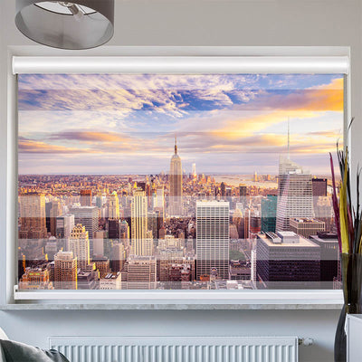 Doppelrollo mit Kassette Sunset New York City Skyline