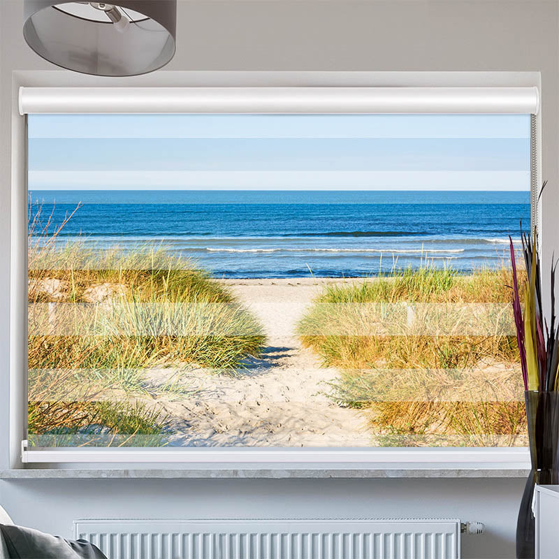 Doppelrollo mit Kassette Duene Meer Ostsee