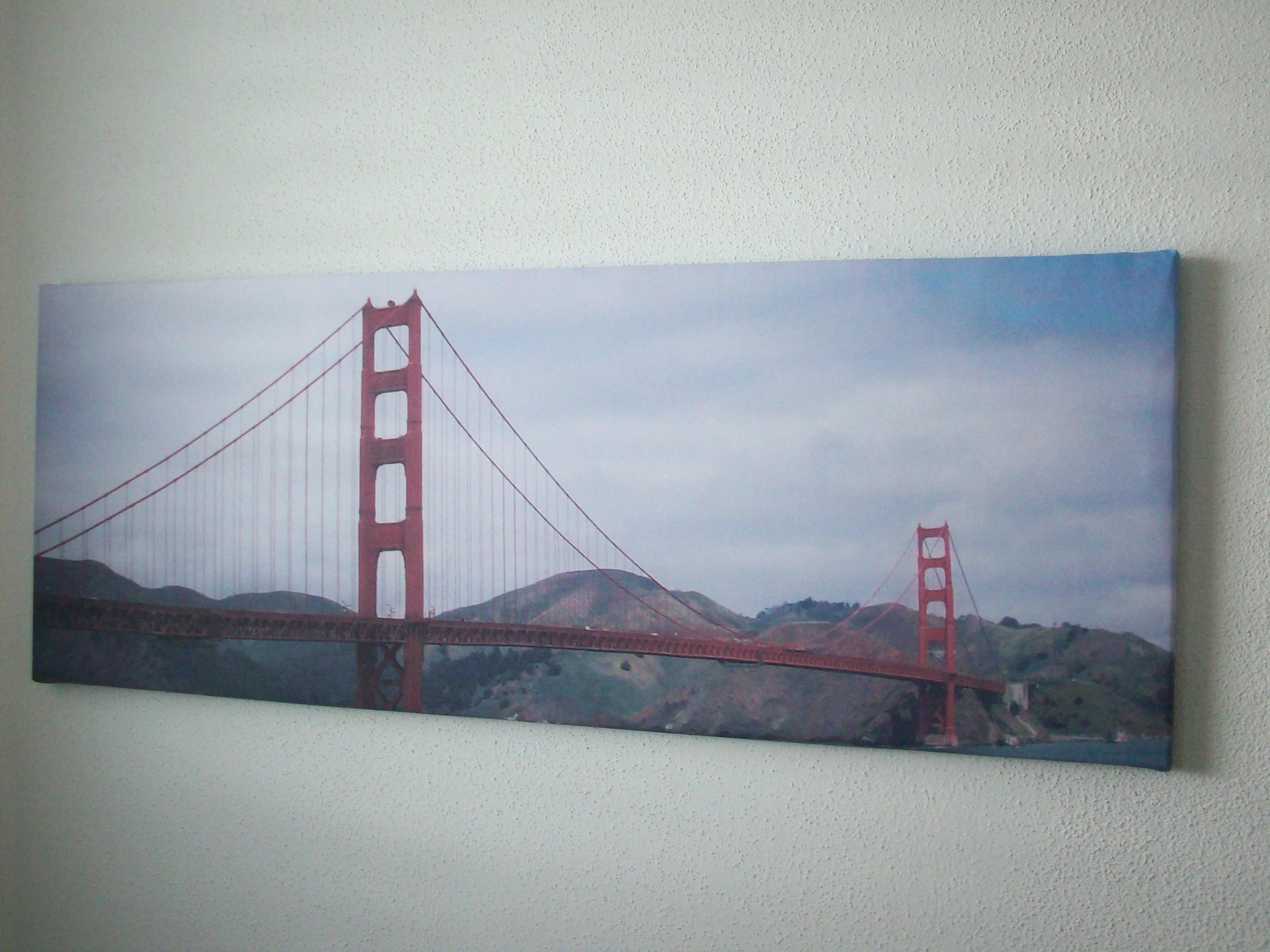 Leinwand mit Foto selbst gestalten mit Fotostoff bedruckt Golden Gate Bridge San Francisco