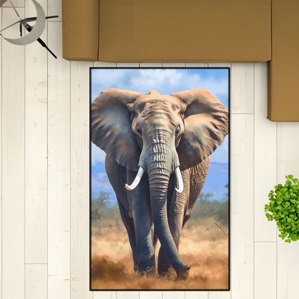 Teppich Canvas Elefant Afrika