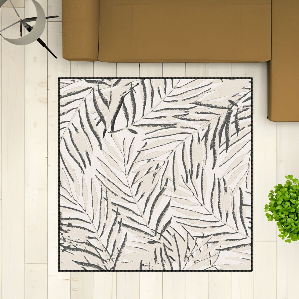 Teppich Canvas Grunge Tropical Leaves