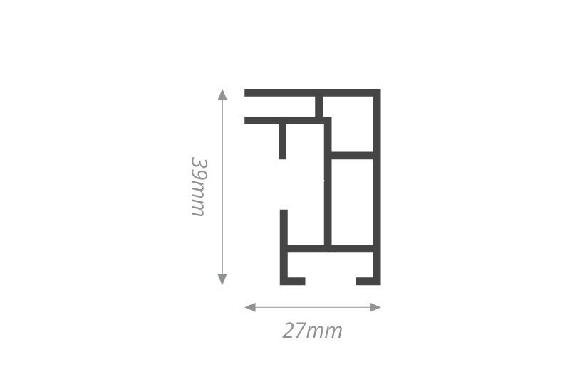 Spannrahmen 27 mm Profil Abmessungen