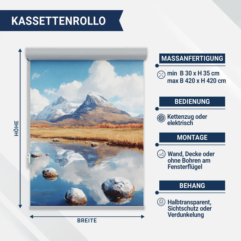 Foto Kassettenrollo - Foto hochladen | bis B 420 x H 420 cm
