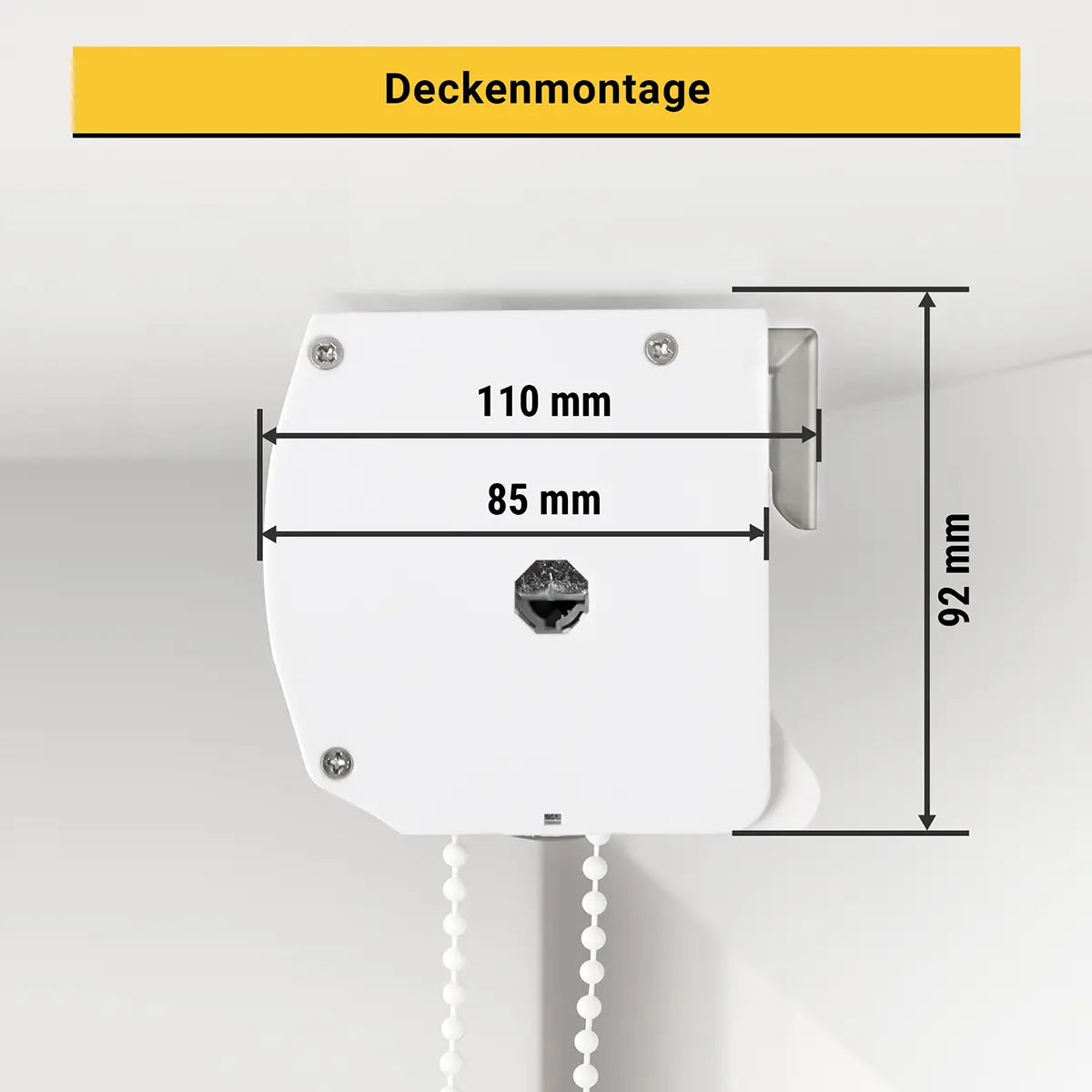 Kassettenrollo Deckenmontage Abmessungen