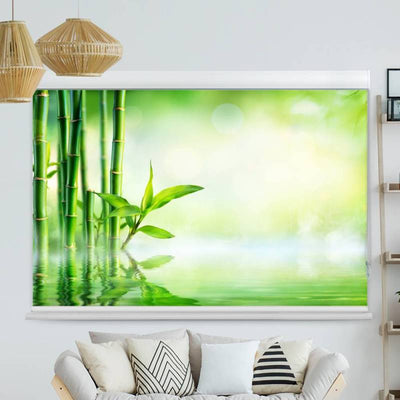Kassettenrollo Motiv Bambus Wasser