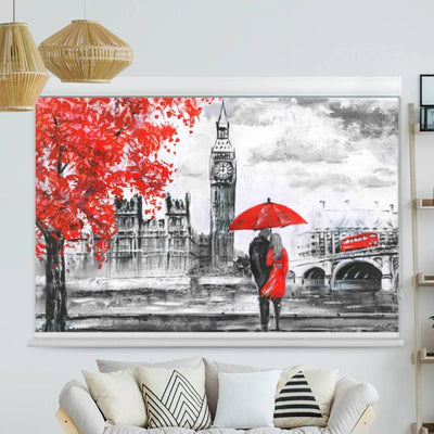 Kassettenrollo Motiv London Big Ben Gemaelde