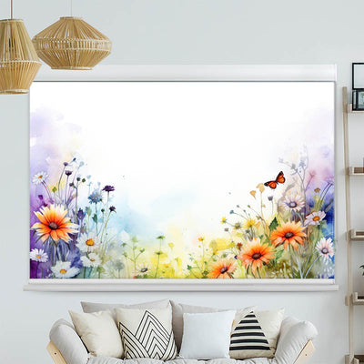 Kassettenrollo Motiv Wildblumen Mits Chmetterling