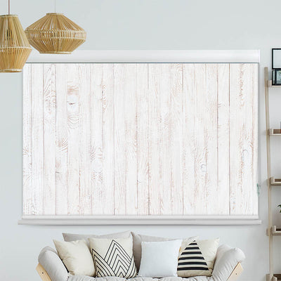 Kassettenrollo Motiv Hintergrund Weisse Holzlatten