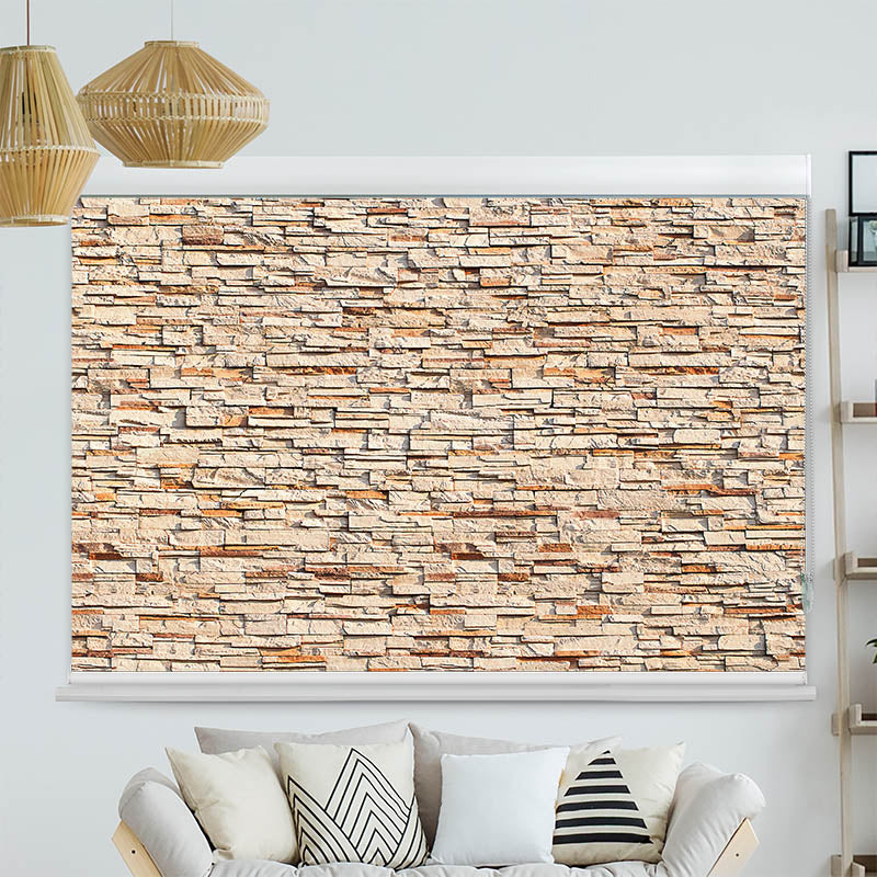 Kassettenrollo Motiv Moderne Steinmauer