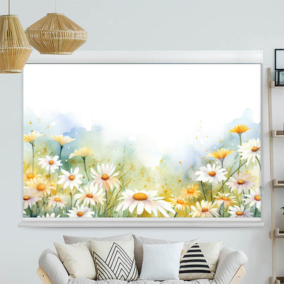 Kassettenrollo Motiv Gaensebluemchen Aquarell