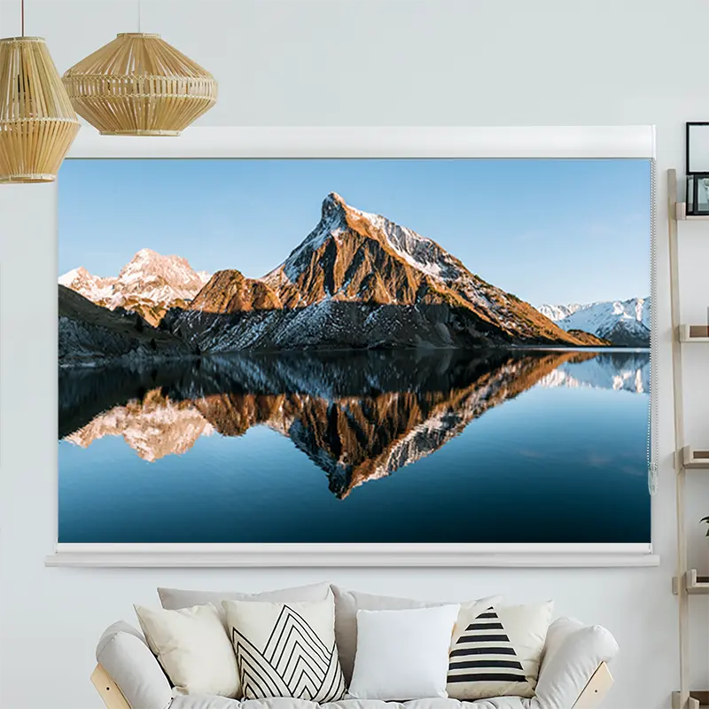 Kassettenrollo Motiv Sonnenuntergang Am Bergsee