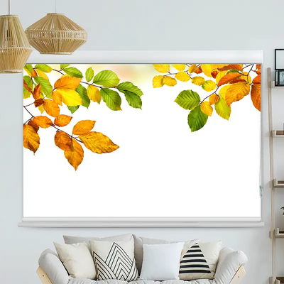 Kassettenrollo Motiv Herbstblaetter | bis B 420 x H 420 cm