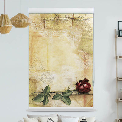 Kassettenrollo Motiv Retro Rose