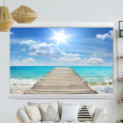Kassettenrollo Motiv Steg ins Meer
