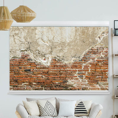 Kassettenrollo Motiv Alte Steinmauer mit Putz