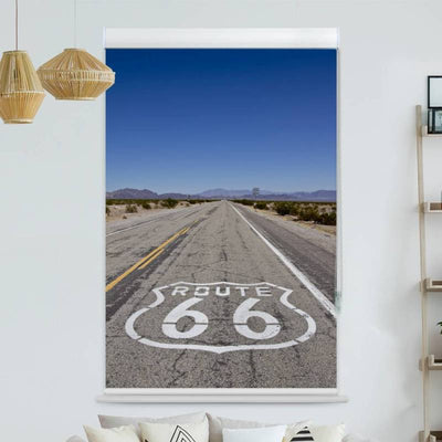 Kassettenrollo Motiv 'Route 66'