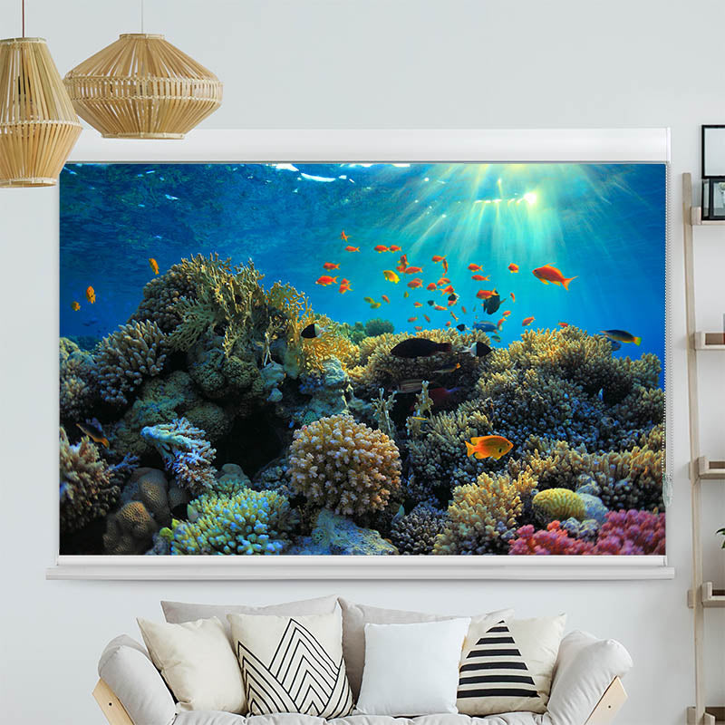 Kassettenrollo Motiv 'Fische im Ozean'