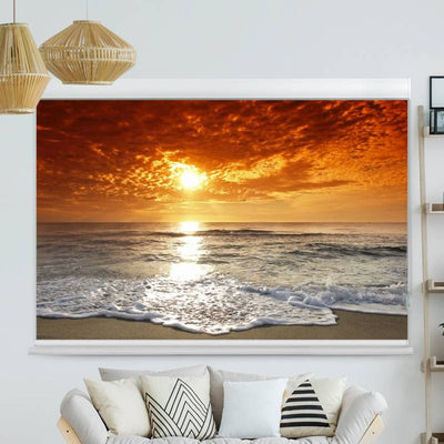 Kassettenrollo Motiv Meer Sonnenuntergang