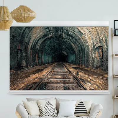 Kassettenrollo Motiv Alter Eisenbahn Tunnel