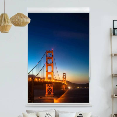 Kassettenrollo Motiv 'Golden Gate Bridge Nacht'