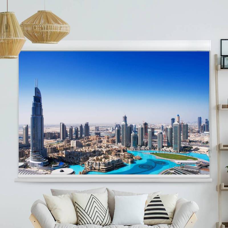 Kassettenrollo Motiv 'Dubai Skyline'