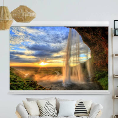 Kassettenrollo Motiv Seljalandfoss Wasserfall