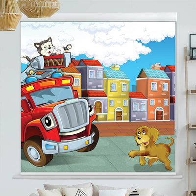 Kassettenrollo Motiv 'Feuerwehr'