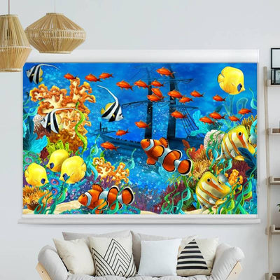 Kassettenrollo Motiv Fische Kindermotiv