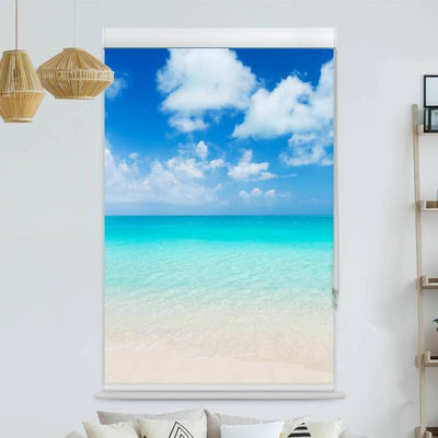 Kassettenrollo Motiv Meer Blauer Himmel