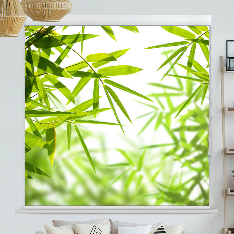 Kassettenrollo Motiv Bambusblaetter Spa Wellness