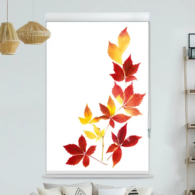Kassettenrollo Motiv Herbstblaetter | bis B 420 x H 420 cm