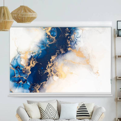 Kassettenrollo Motiv Abstrakte Kunst Marmortinte