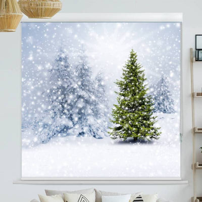 Kassettenrollo Motiv Tannenbaum Winter