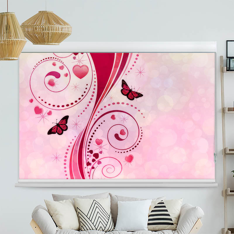 Kassettenrollo Motiv 'Schmetterlinge Grafik'