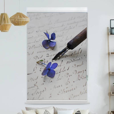 Kassettenrollo Motiv 'Vintage Brief'