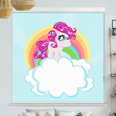 Kassettenrollo Motiv 'Pony auf der Wolke'