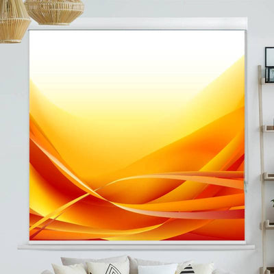 Kassettenrollo Motiv Abstrakte Wellen Orange