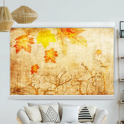 Kassettenrollo Motiv Herbst Retro | bis B 420 x H 420 cm