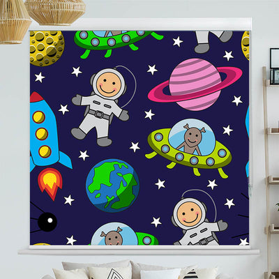 Kassettenrollo Motiv 'Astronauten im Weltraum'