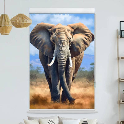 Kassettenrollo Motiv 'Elefant Afrika'