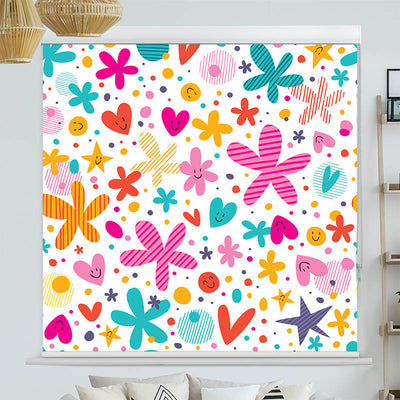 Kassettenrollo Motiv 'Herzen und Sterne'