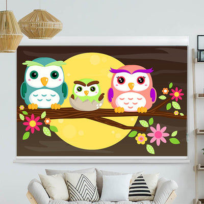 Kassettenrollo Motiv 'Eulen'