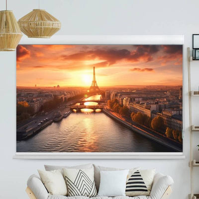 Kassettenrollo Motiv 'Paris Skyline Seine'