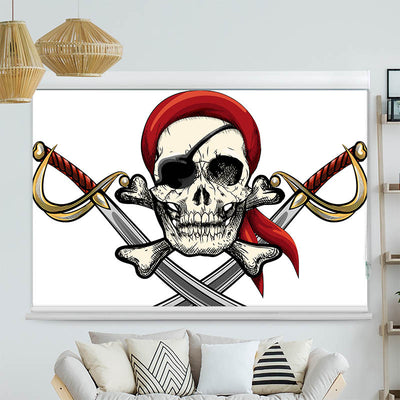 Kassettenrollo Motiv 'Totenkopf'