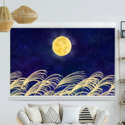 Kassettenrollo Motiv 'Pampas Gras Vollmond'