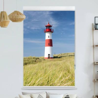 Kassettenrollo Motiv Leuchtturm Duene
