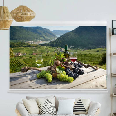 Kassettenrollo Motiv Trauben Wein Natur