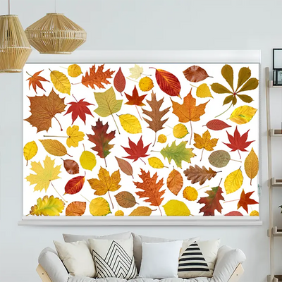 Kassettenrollo Motiv Herbstlaub | bis B 420 x H 420 cm